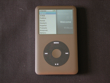 iPod classic welcome screen