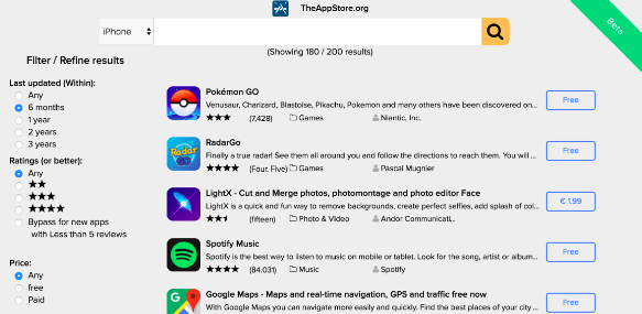 Theappstore Searches And Filters Ios And Macos Apps With A Web Browser