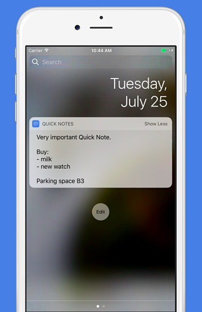 Quick Notes Note Taking iOS App