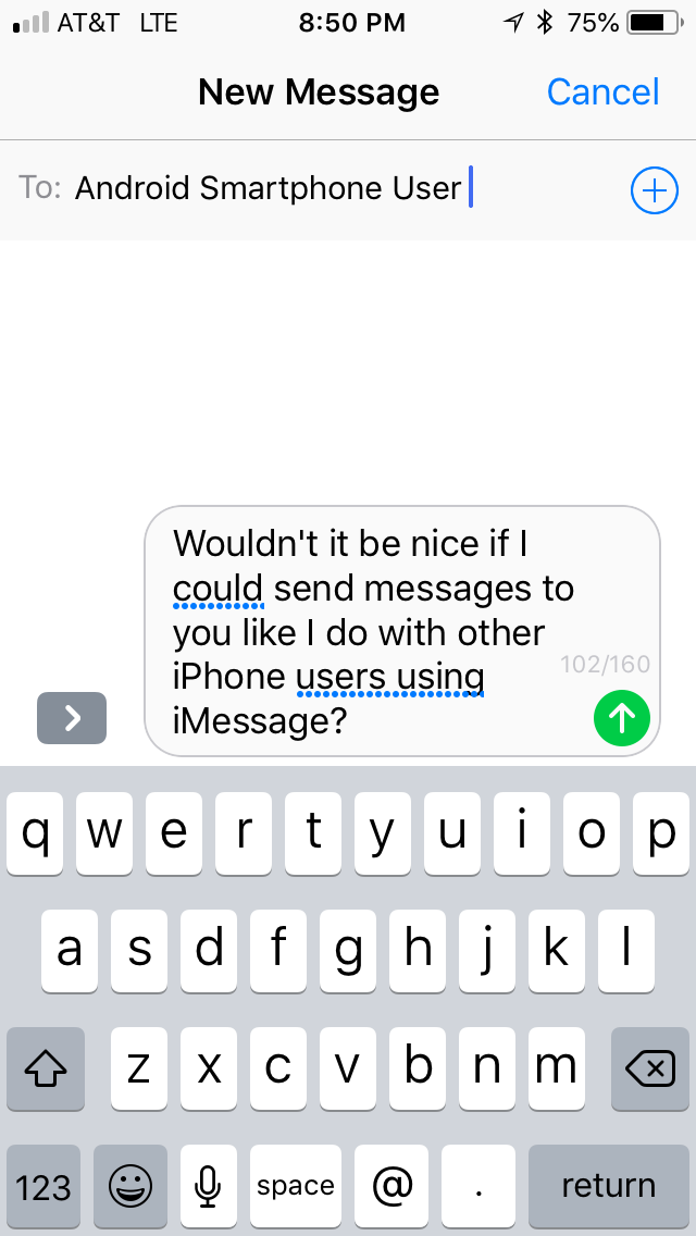 mac imessage not sending to android