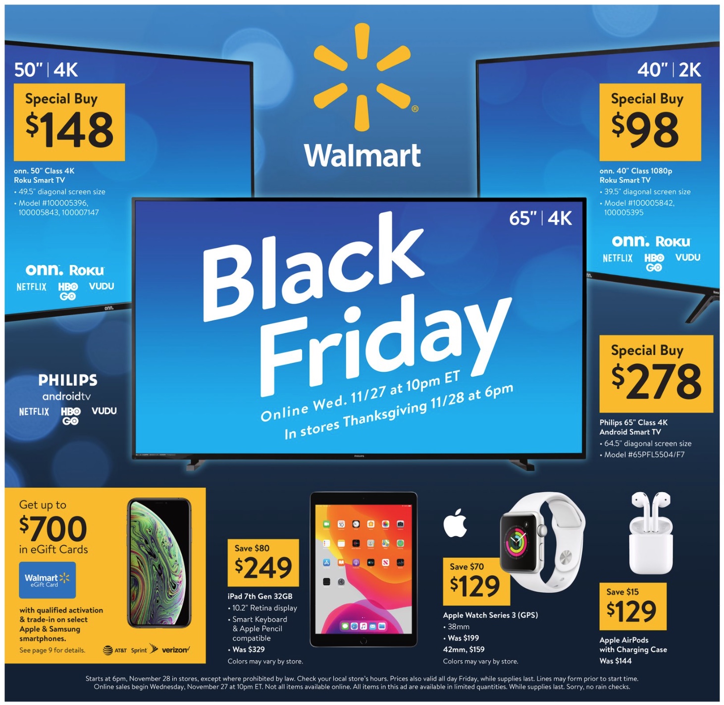 Details Of Walmart S Apple Discounts On Black Friday 2019 Save On Ipads Iphones Apple Watch Airpods And More