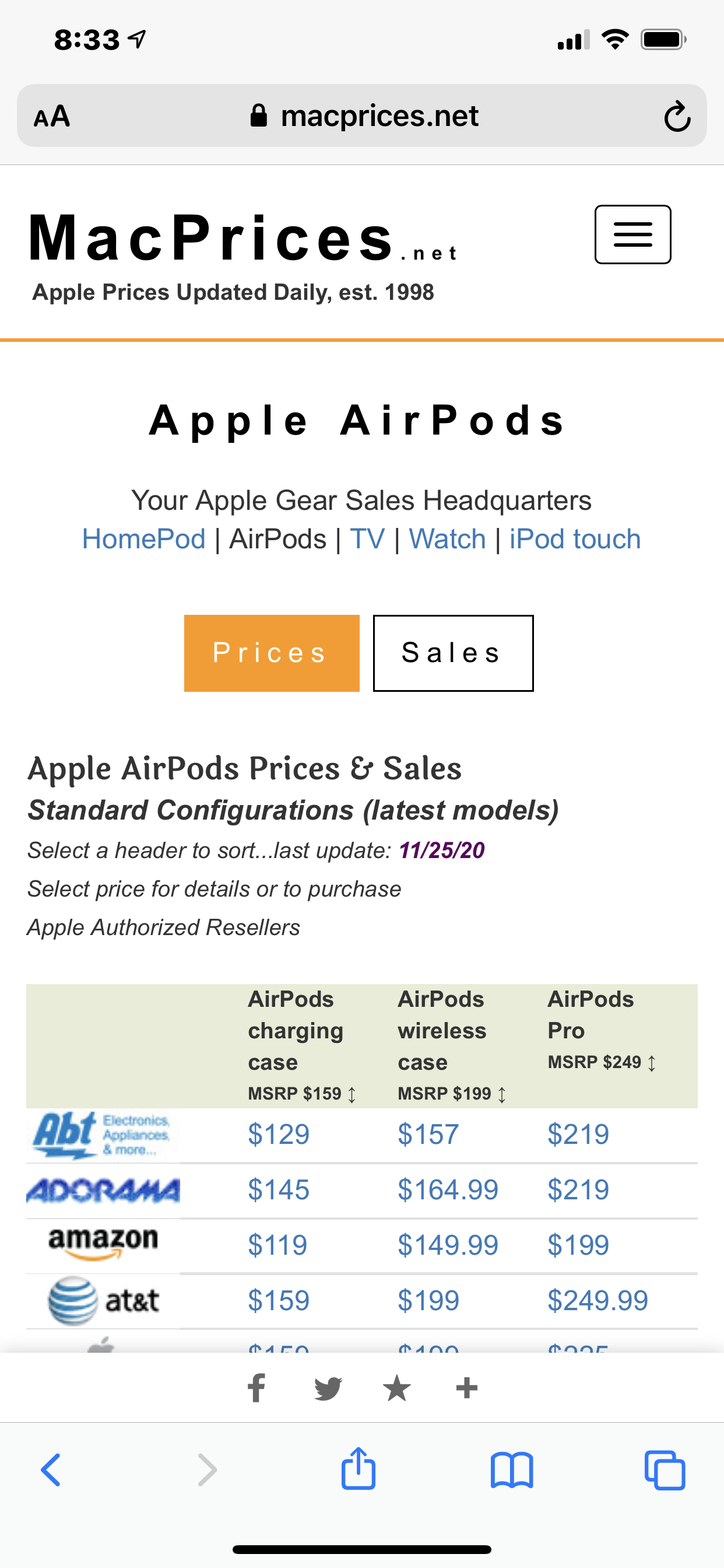 Apple AirPods Price Tracker